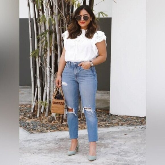 OLD Navy High Rise O.G Straight Jeans Size 4 - Picture 1 of 5